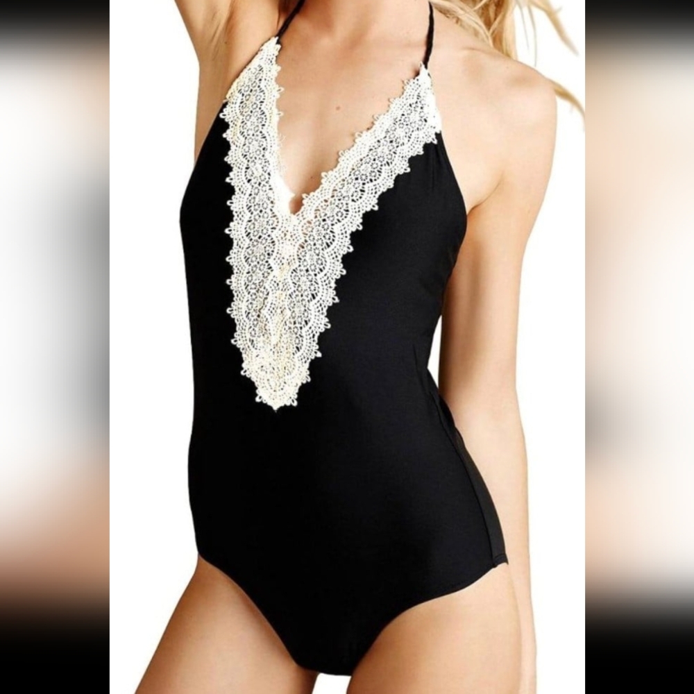 Black Halter Swimsuit